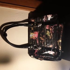 Marino Orlandi Fairytale Leather Embossed Tote - Black Multi - Made in Italy